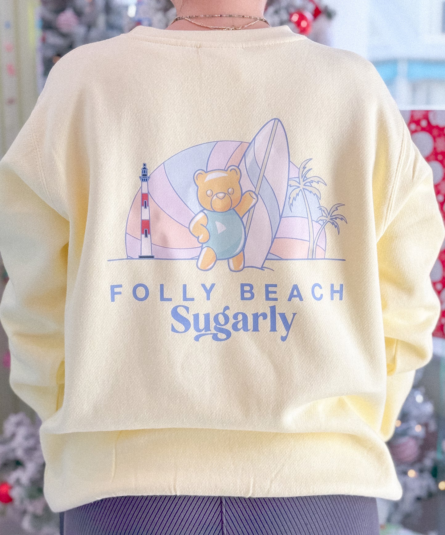 Teddy Bear Surfer Sweatshirt (Full Color)