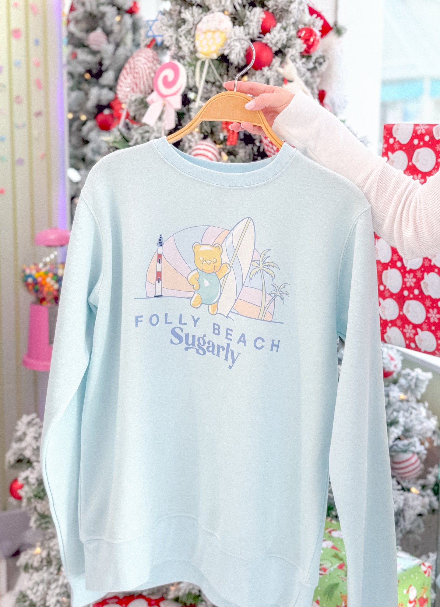 Teddy Bear Surfer Sweatshirt (Full Color)