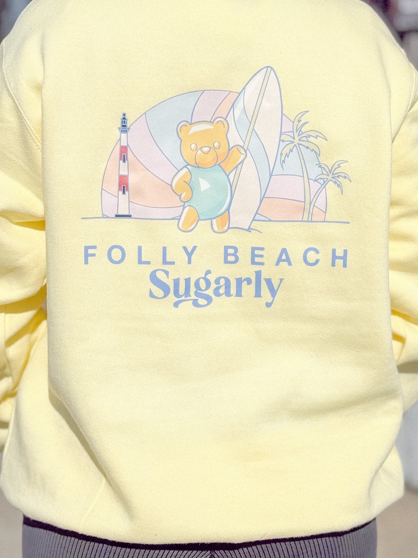 Teddy Bear Surfer Sweatshirt (Full Color)