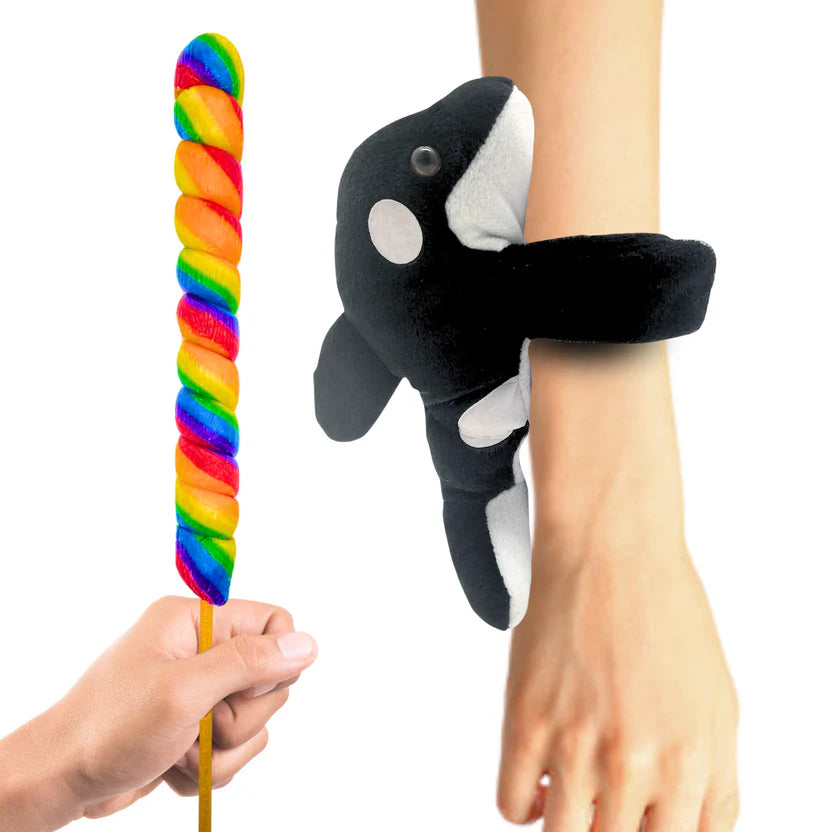 Orca plush lollipop