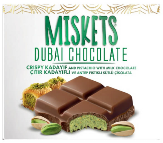 Miskets Dubai Milk Chocolate Bar– 100g