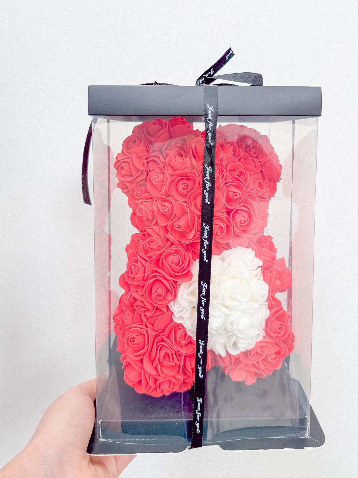 Artificial Flowers Rose Teddy Bear (in a box)