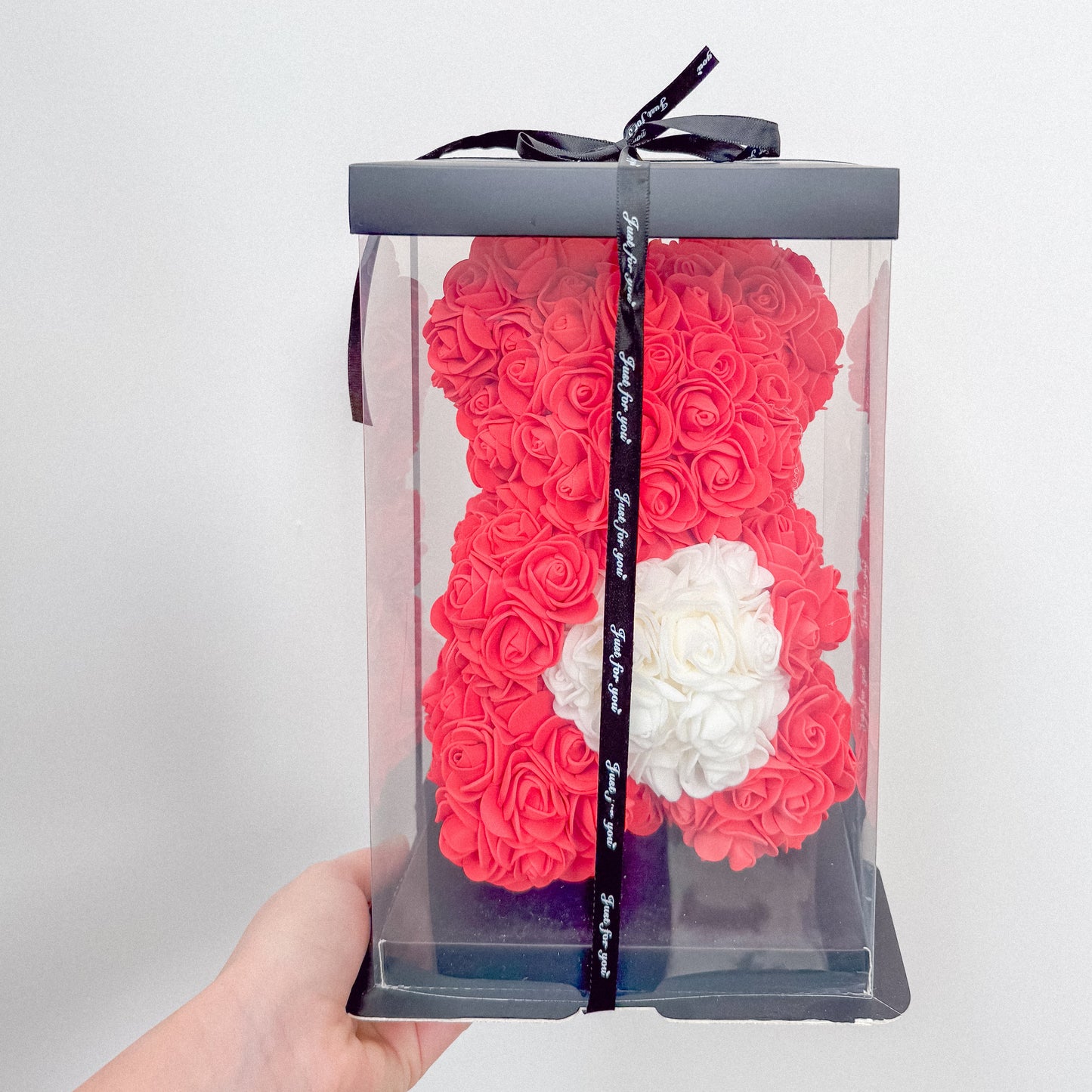 Artificial Flowers Rose Teddy Bear (in a box)
